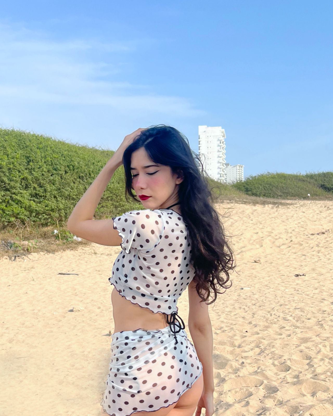 POLKA DOTS MESH SARONG  image 1